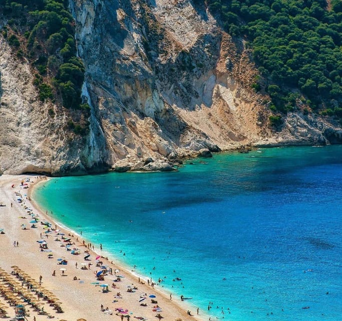 From Argostoli: Melissani Lake and Myrtos Beach Tour - The Myrtos Beach swimming stop