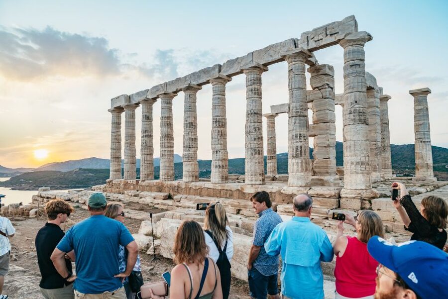From Athens: Cape Sounion & Temple of Poseidon Half Day Tour - The Temple of Poseidon at sunset