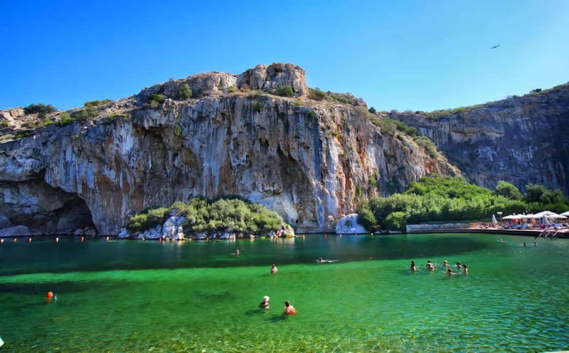 From Athens: Lake Vouliagmeni Spa & Temple of Poseidon Tour - Lake Vouliagmeni, a swim with a side of fish