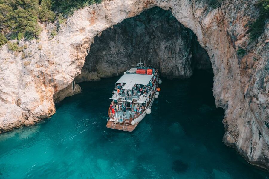 From Benitses/Lefkimmi: Blue Lagoon & Papanikolis Cruise - Bella Vraka beach and the best snorkeling opportunity