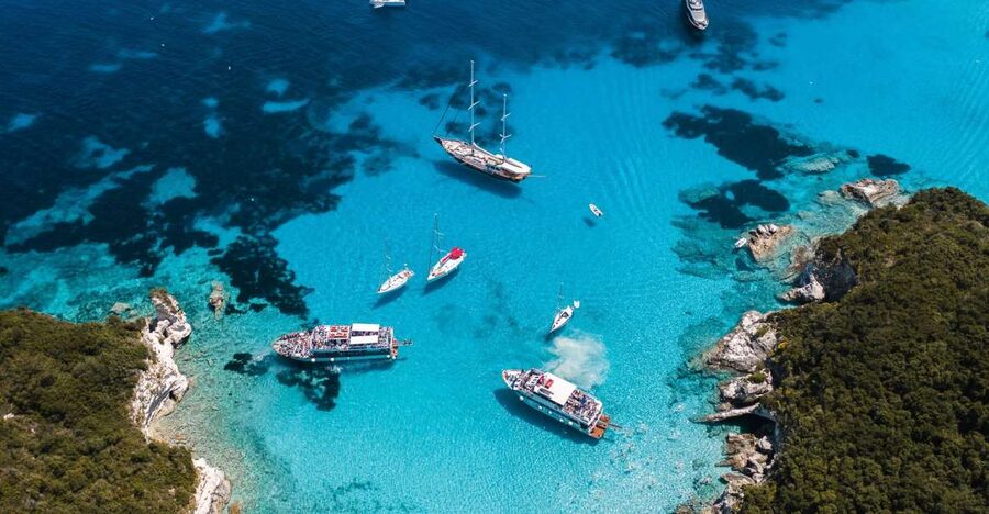From Benitses/Lefkimmi: Paxos, Antipaxos & Caves Day Cruise - The sea caves and their old stories