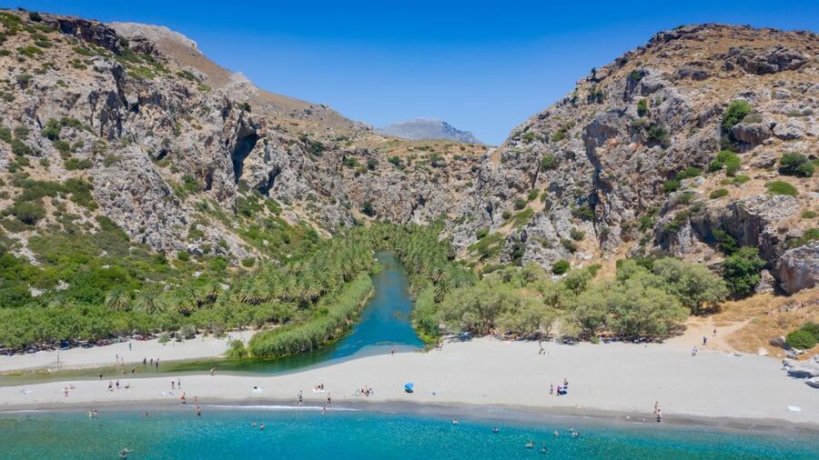From Chania: Preveli Palm Beach Day Tour - Plakias adds a proper meal break