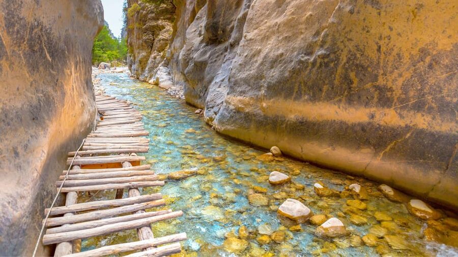 From Chania/Rethymno: Samaria Gorge Easy Way - Walking toward the Iron Gate