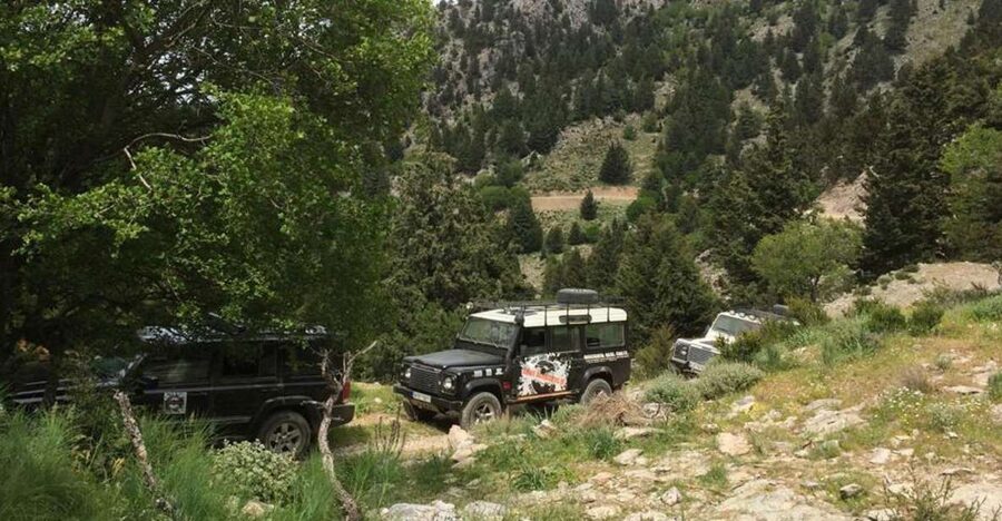 From Chania: White Mountains Land Rover Safari - A coffee break far from the resort crowds