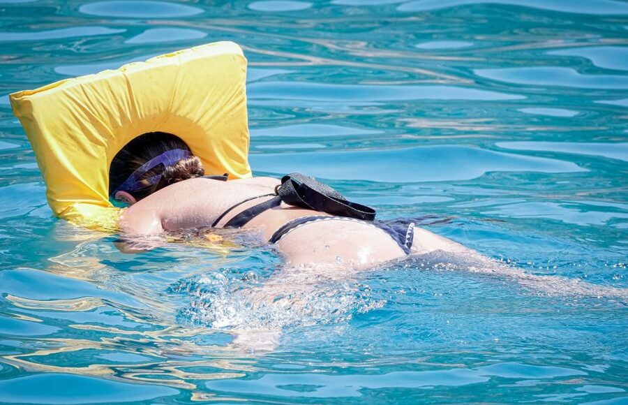 From Heraklion: Elounda, Kolokitha, and Spinalonga Boat Trip - Skistra beach and the first real swim