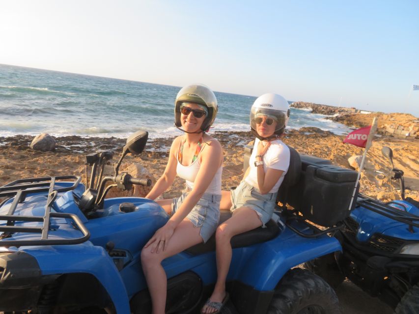 From Hersonissos/Malia: Guided Sunset Quad Safari - Saint Peter and the climb toward 450 meters