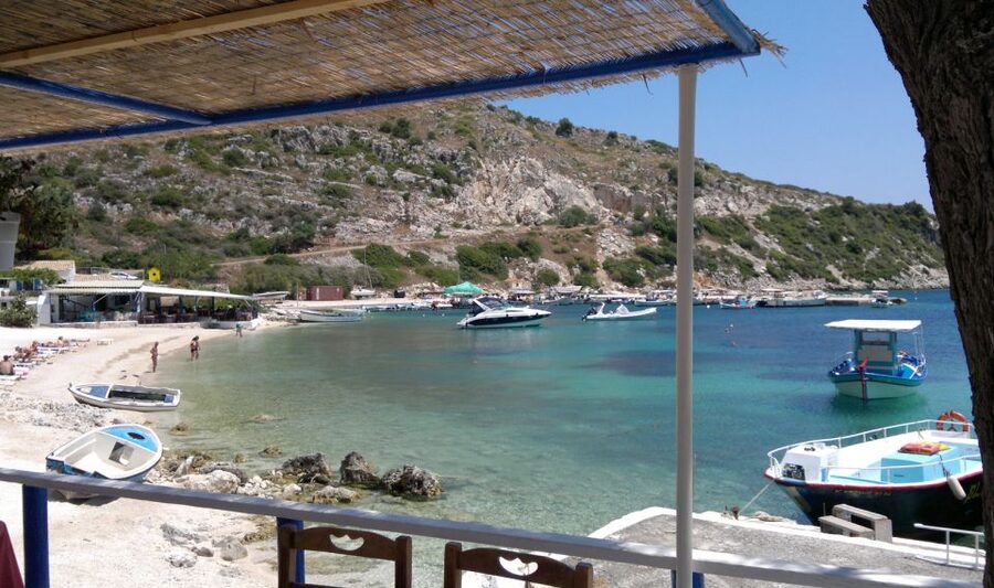 From Kefalonia: Blue Cave Boat Cruise & Shipwreck Photo Stop - Leaving Poros Port for the Zakynthos coast