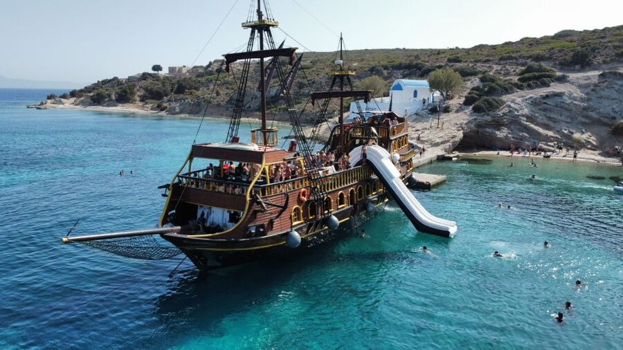 From Kos: 3-Island Pirate Cruise with Lunch and Waterslide - The Onboard Mood: More Party Boat Than Quiet Sail