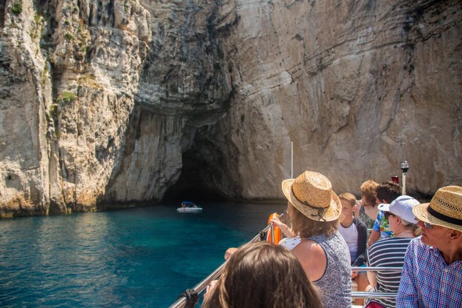 From Lefkimmi: Paxos, Antipaxos & Blue Caves Speedboat Tour - The Antipaxos swim stop, about 1.5 hours