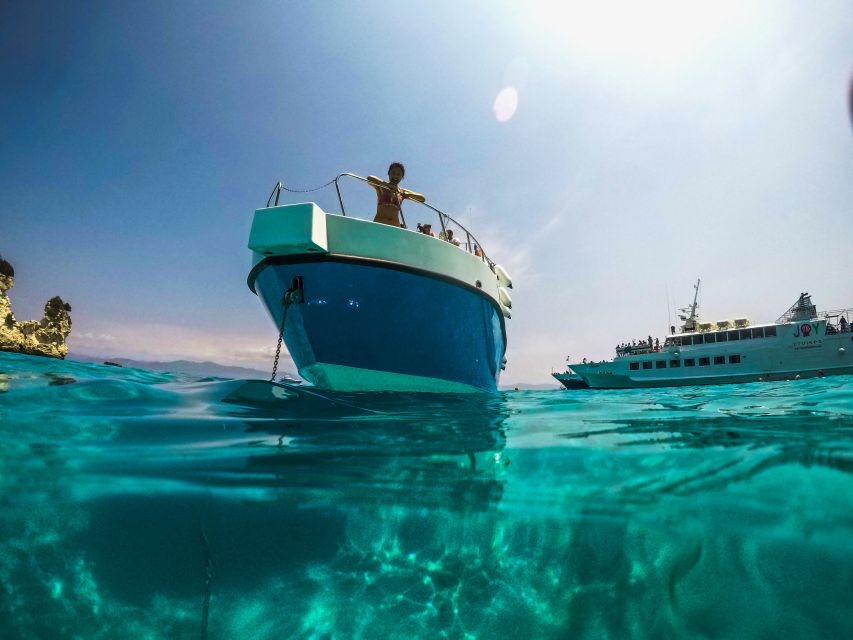 From Lefkimmi: Syvota, Blue Lagoon and Cave Sunset Cruise - Free time in Sivota harbor