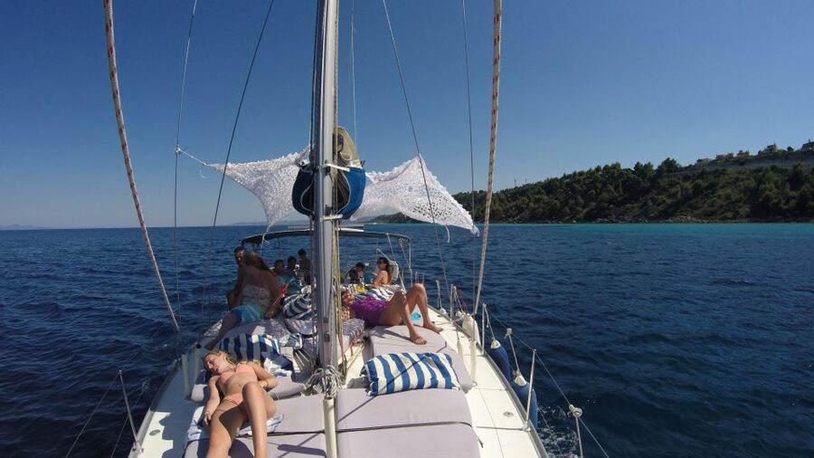 From Nea Fokea: Chalkidiki 6-Hour Cruise by Sailing Boat - The boat atmosphere and personal service