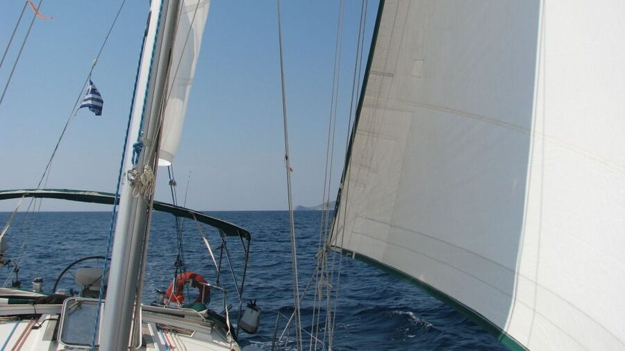 From Neos Marmaras: Halkidiki Islets and Coves Cruise - The Toroneos Gulf crossing takes about 90 minutes