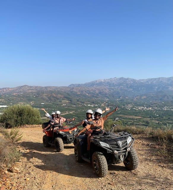 From Platanias: Quad safari with Hotel transfer - From hotel pickup to the first ATV lesson