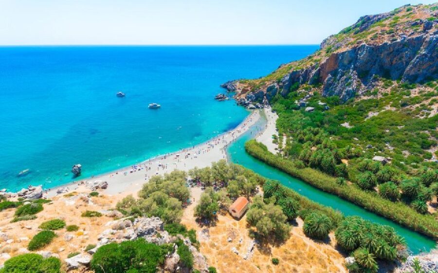 From Rethymno: Preveli Palm Beach and Kourtaliotiko Day Trip - Leaving Rethymno by comfortable coach