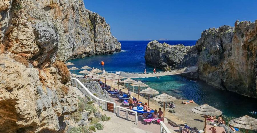 From Rethymno private full day tour to the south - Lunch in Plakias after the water stops