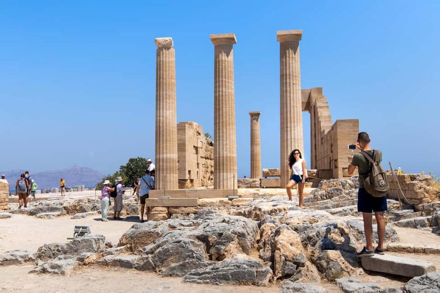 From Rhodes Town: Day Trip to Lindos - Whitewashed lanes, cafés, and small shops