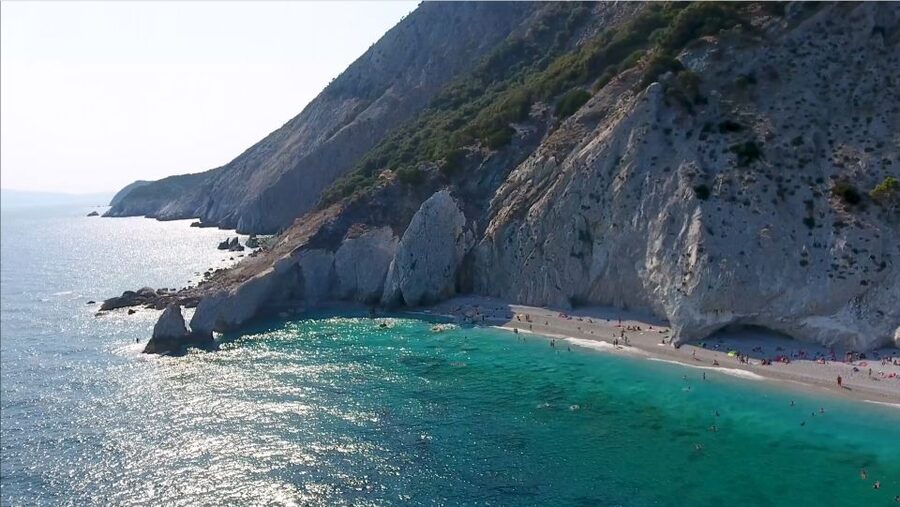 From Skiathos: Sea and Sun Island Day Cruise - Kastro Beach and the old capital above the shore