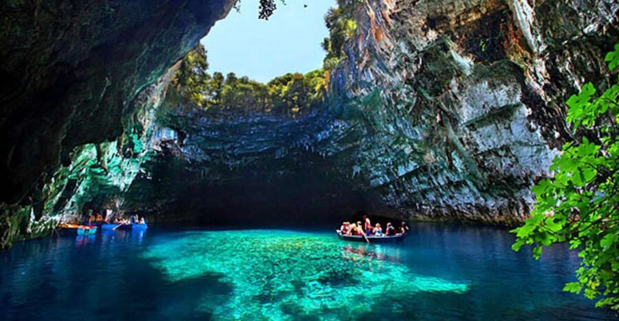 From Zakynthos: Kefalonia Island Full Day Tour by Bus & Boat - Crossing from Zakynthos with St George’s Castle ahead