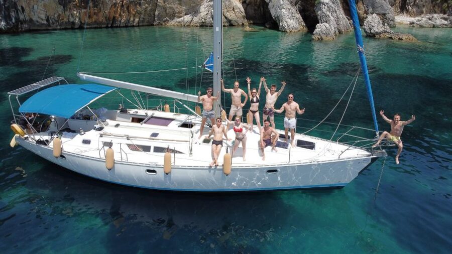 Gouvia: Corfu Island Sailing Trip with Snack and Soft Drinks - What the boat is really like for a five-hour outing