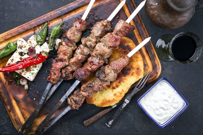 Greek Cuisine Cooking Class in Santorini with Recipes and Wine - Sitting down to eat what you made