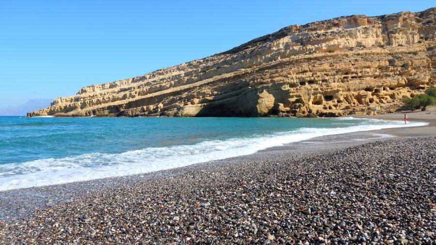 Heraklion: Matala Beach, Hippie Caves & Odigitria Monastery - Four free hours to make your own