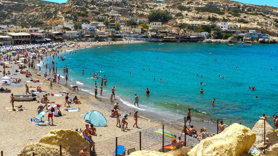 Heraklion: Matala Beach, Hippie Caves & Odigitria Monastery - The hippie caves above the beach