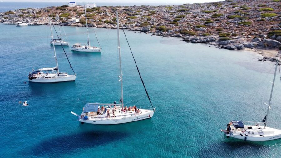 Heraklion: Sailboat Cruise to Dia Island with Drinks & Lunch - Leaving Heraklion by sailing yacht
