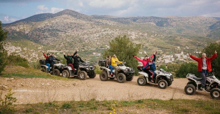 Hersonissos: ATV Quad Bike Safari in the Mountains of Crete - Raki, snacks, and the traditional tavern meal