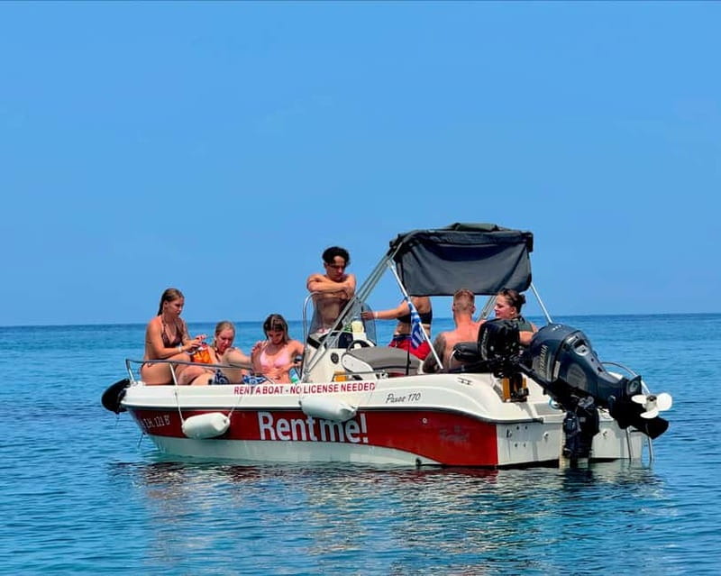 Hersonissos: Rent a Boat - No License Needed - Saint George Bay and the pirate cave