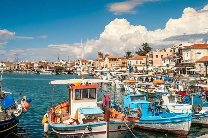 Hydra-Poros-Aegina Islands One Day Cruise With Live Music Dancing & Buffet Lunch - Aegina: pistachios, swimming, and two useful hours