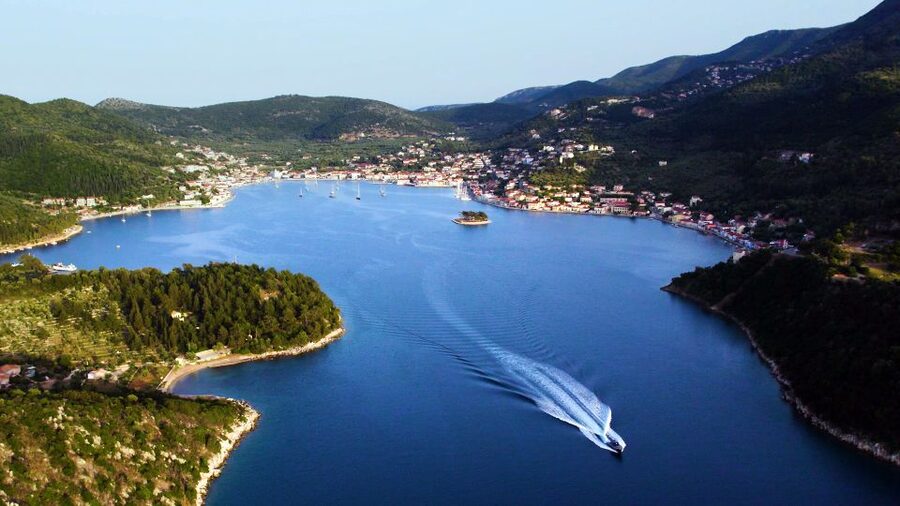 Ithaca Island Tour with Bus & Cruise with Swim Stops - Frikes for lunch and a longer village pause