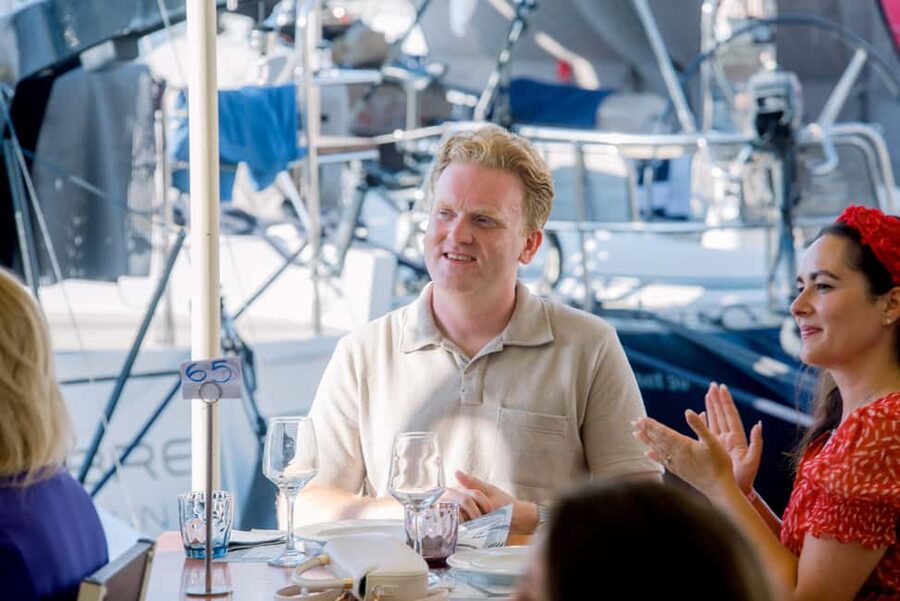 Jazz in the Heart of Corfu: Seaside Sessions at the Marina - Ordering dinner, wine, and dessert