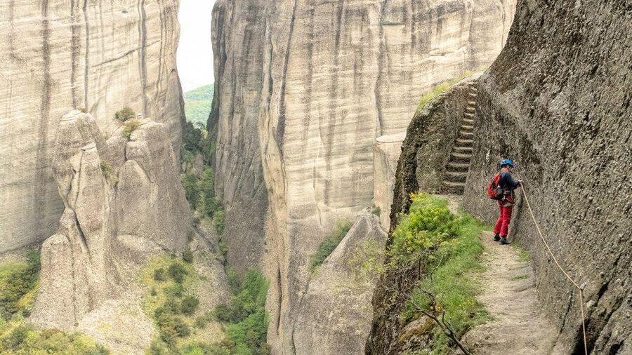 Kastraki: Meteora Via Cordata Hiking Tour to the Great Saint - Following the monks’ old rock path
