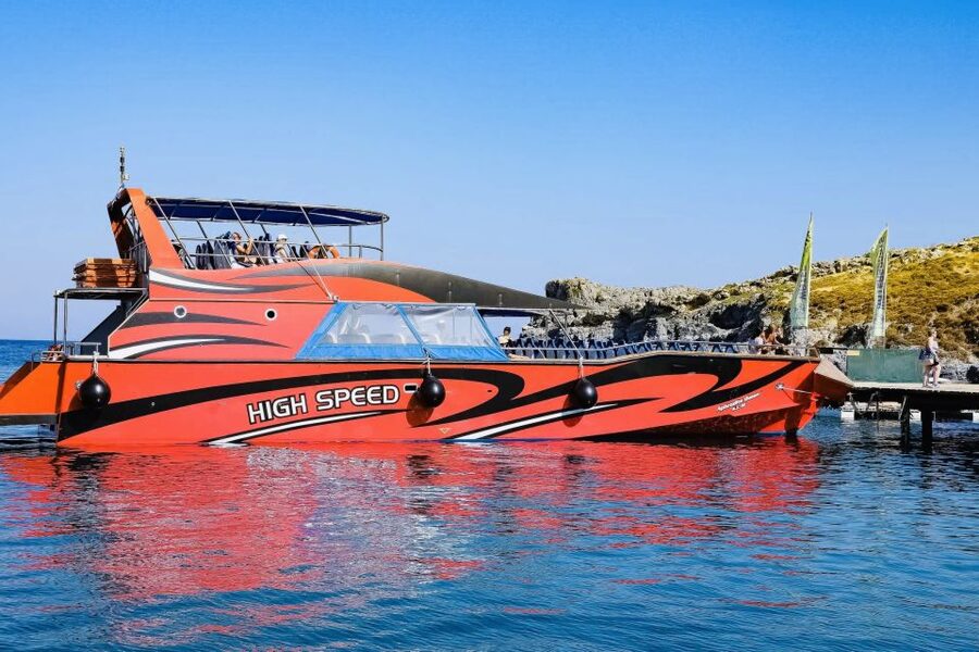 Kiotari, Lardos, Pefkos, & Lindos: Speedboat to Symi Island - Boarding near Kiotari, Lardos, or Lindos