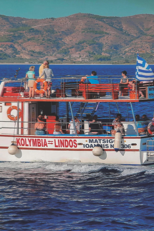 Kolymbia: Day Cruise to Lindos with 2 swimming stops - Two cooling stops at Tsambika and Red Sand Beach