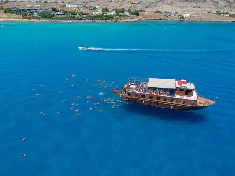 Kolympia : Transfer & Cruise to Lindos with 3 Swimming Stops - The morning cruise to Lindos takes about 55 minutes