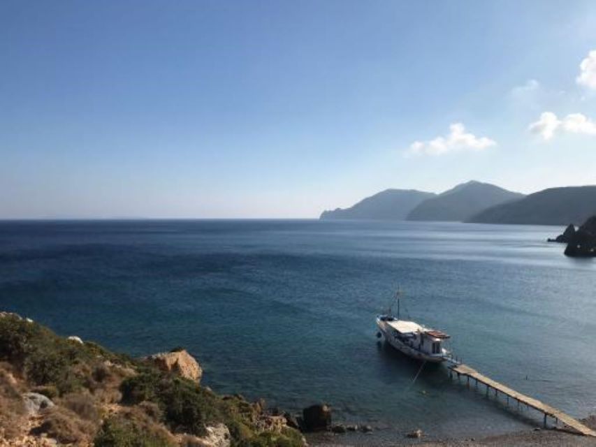 Kos: Kefalos Bay Boat Cruise with Fishing, Swimming, & Meal - A secluded beach with clear water