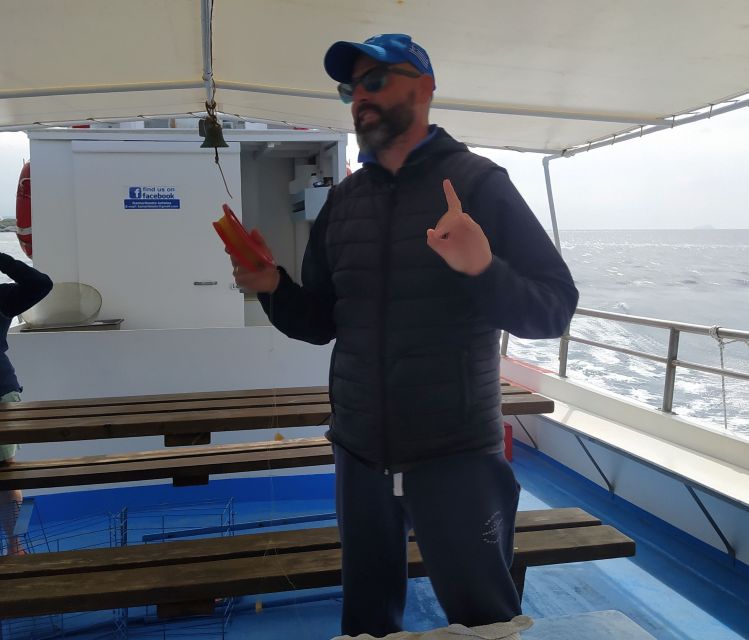 Kos: Kefalos Bay Boat Cruise with Fishing, Swimming, & Meal - Stone painting for children and adults