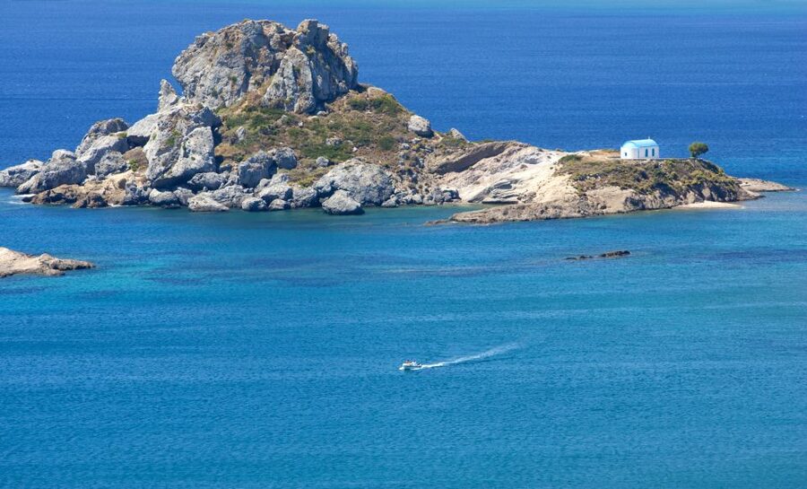 Kos: Kefalos Bay Boat Cruise with Fishing, Swimming, & Meal - Sailing past Kastri and St. Stefanos
