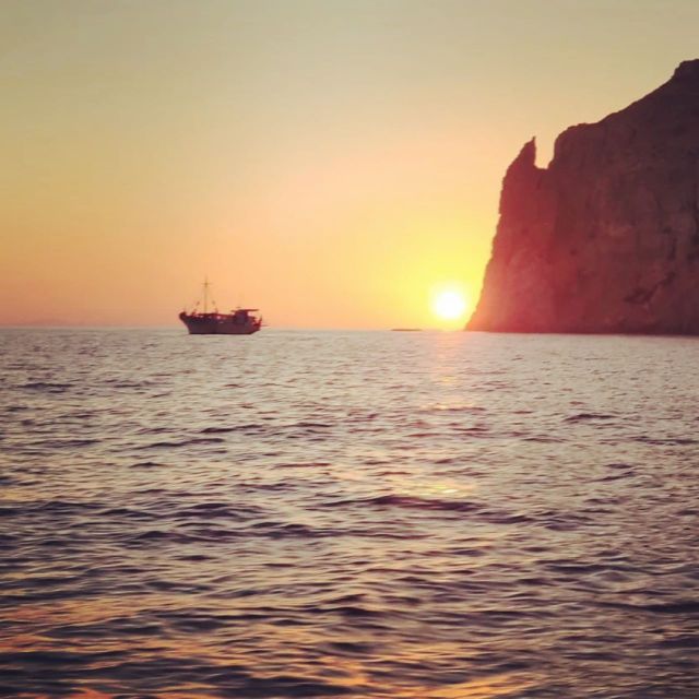 Kos: Sunset Cruise with Swimming and BBQ Dinner - Sunset from the water