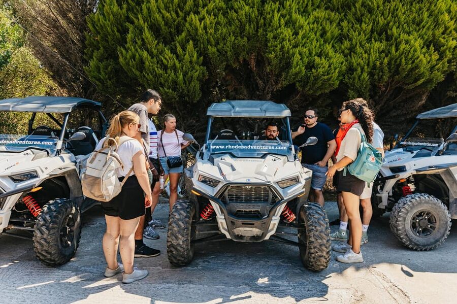 Kremasti: Rhodes 4x4 Buggy Off-Road Tour - The farm stop and Rhodes on a tasting plate