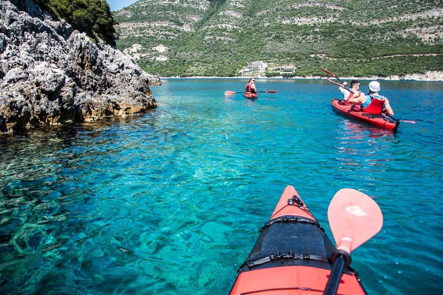 Lefkada: Blue Cave Kayak Tour with a Taste of Greece - A Greek picnic with dakos and feta