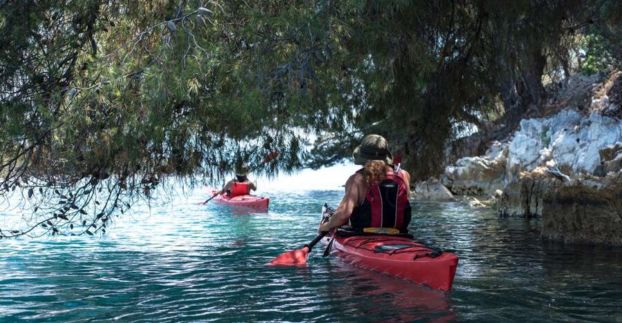 Lefkada: Full Day Sea Kayaking Tour - Scorpios and a famous private island