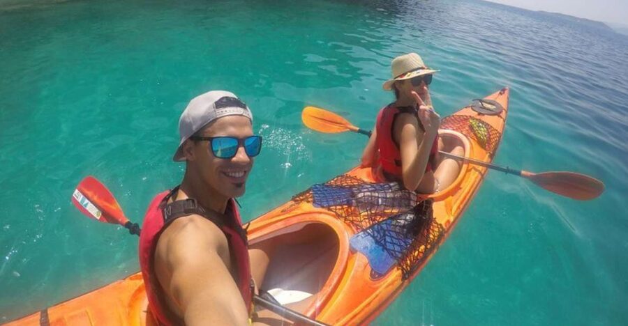Lefkada: Hidden Blue Cave Kayak Trip with Lunch & Fruits - Starting at Mikros Gialos Beach