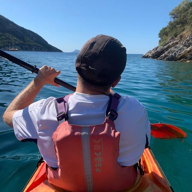 Lefkada: Hidden Blue Cave Kayak Trip with Lunch & Fruits - Quiet Beaches and Time to Get Out of the Kayak