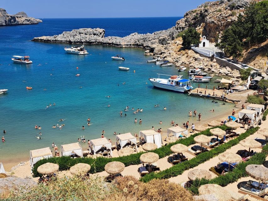 Lindos,Pefkos: All inclusive Swim & Snorkel Boat Cruise - Swimming into the Lindos cave for 30 minutes