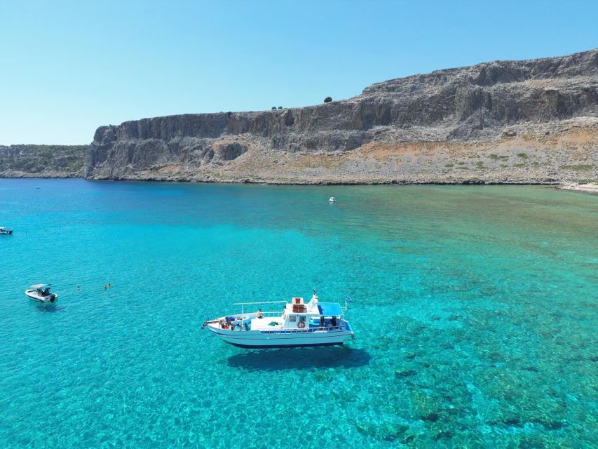Lindos,Pefkos: All inclusive Swim & Snorkel Boat Cruise - Returning to Vlycha Beach after three hours