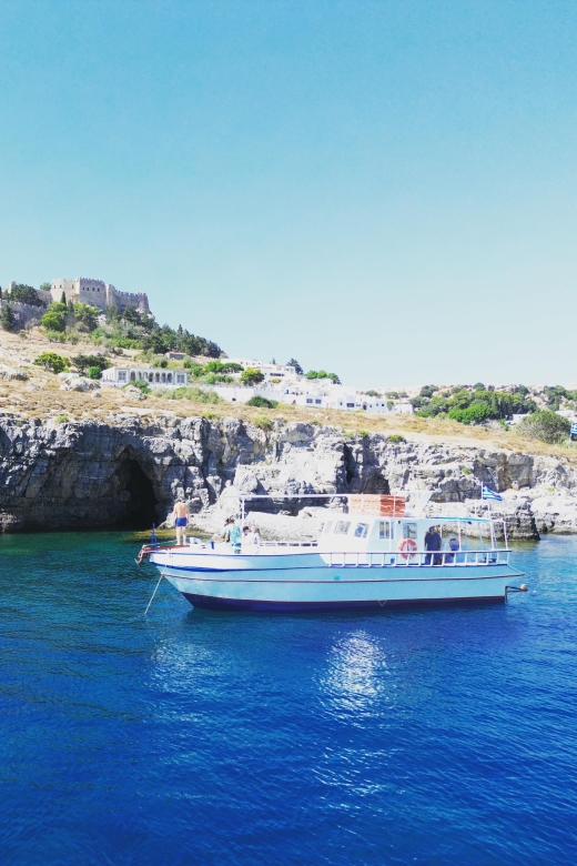 Lindos,Pefkos: All inclusive Swim & Snorkel Boat Cruise - The first cruise along Lindos, about 25 minutes