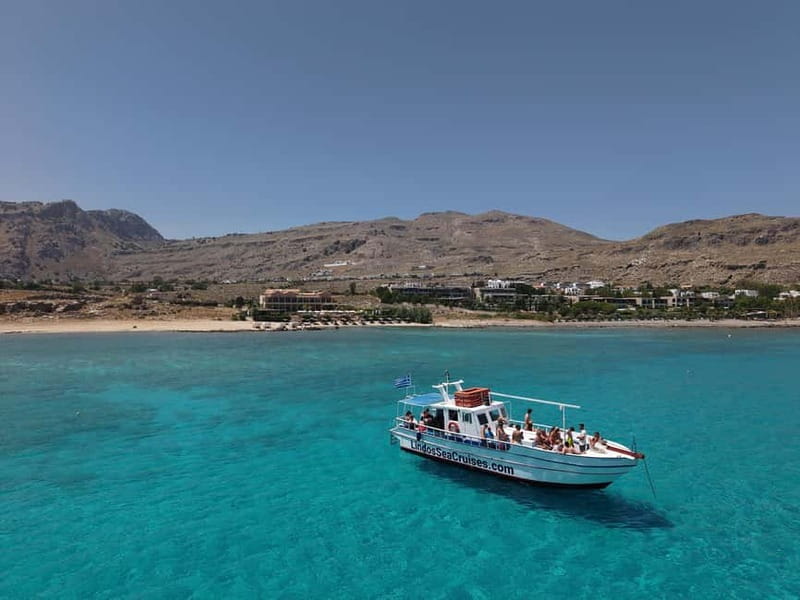 Lindos, Pefkos: Summer Breeze All Inclusive Sunset Cruise - Lindos Bay from the water