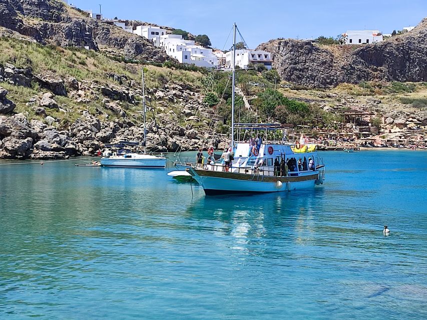 Lindos: Rhodes South-East Coast Cruise with Swim Stops - Seeing Lindos and its Acropolis from the water
